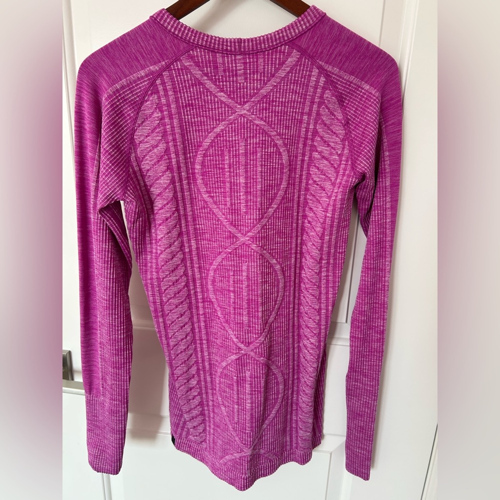 EUC Lululemon Rest Less Pullover Heathered Ultraviolet Purple Long Sleeve Sz 10 - Picture 8 of 13